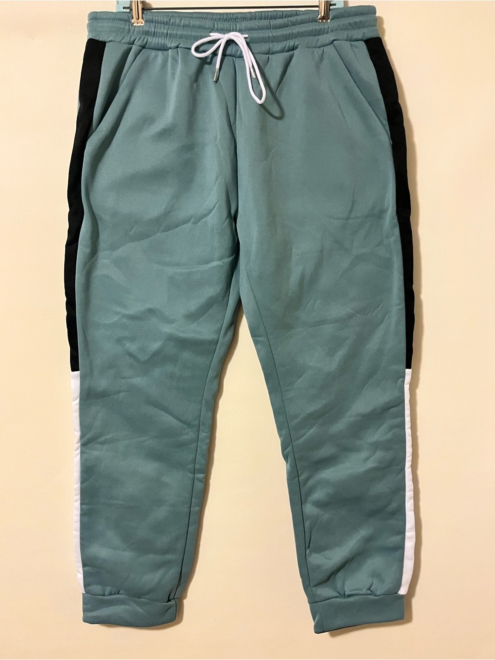Freedom Men’s 2X Blue Black & White Side-Stripe Jogger Pants